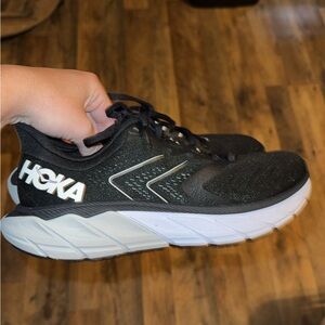 Hoka women’s  Black and White Athletic Shoes